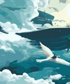 Whale On Sea Waves Animals Paint By Numbers