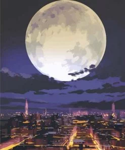 Full Moon City Paint By Numbers