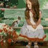 Girl And Her Cat paint by numbers