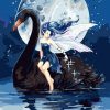 Girl Black Swan paint by numbers