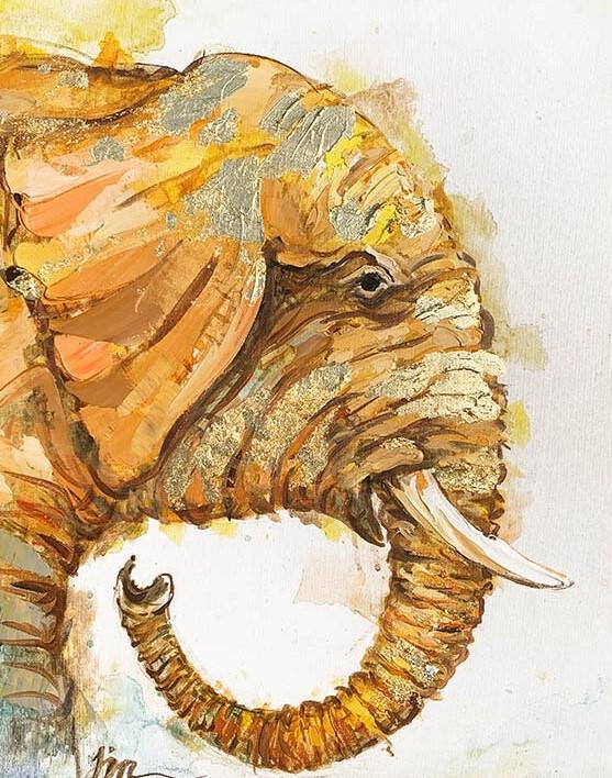Golden Elephant paint by numbers