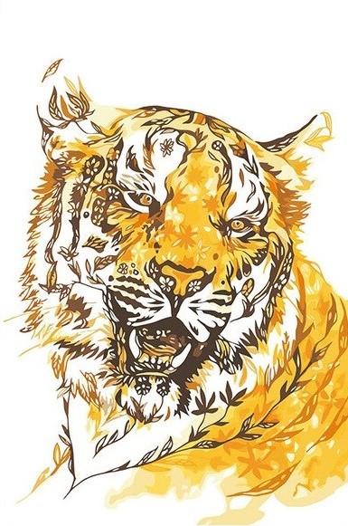 Golden Tiger - Animals Paint By Number - Numeral Paint
