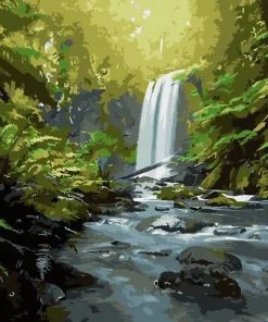 Jungle Waterfall Paint By Numbers