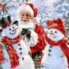 Santa And Snowmen Paint By Numbers