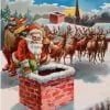 Santa Claus And Reindeers Paint By Numbers