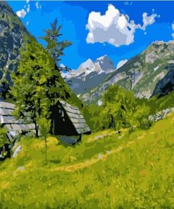 Mountain Cabin Paint By Numbers