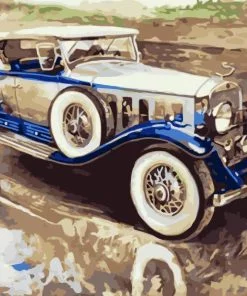Antique Blue Car Paint By Numbers