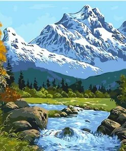 Everest Mountain Landscape Paint By Numbers