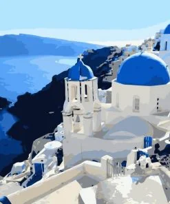 Santorini Greece Island Paint By Numbers