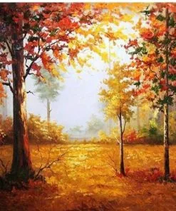 Autumn Trees Forest Paint By Numbers