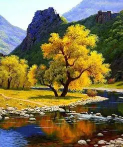 Autumn Nature River Paint By Numbers