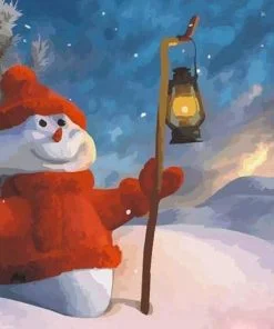 Christmas Snowman Paint By Numbers