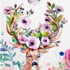 Deer Floral Antlers Paint By Numbers