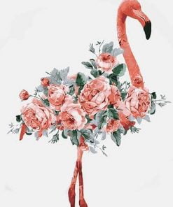 Floral Flamingo Paint By numbers