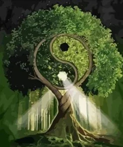 Yin Yang Tree Of Life Paint By Numbers
