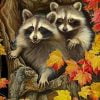 Two Racoons Paint By Numbers