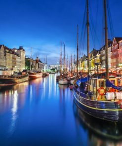 Copenhagen At Night Paint By Numbers