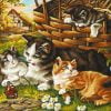 Cat Mother And Kittens Paint By Numbers