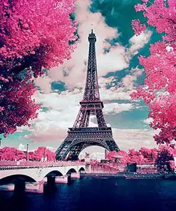 Cherry Blossoms Paris Paint By Numbers