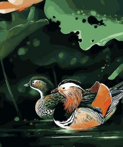 Mandarin Duck Paint By Numbers