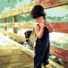 Boy And Puppy Paint By Numbers
