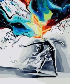 Abstract Ballet Dancer paint by numbers