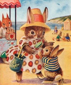 Rabbits In Beach Paint By Numbers