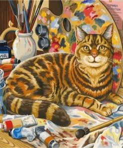 Artist Cat Paint By Numbers