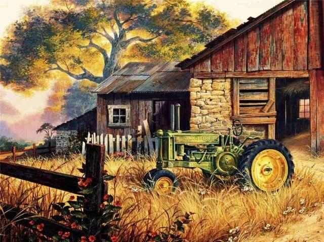 Farmland Tractor - Paint By Numbers - Painting By Numbers