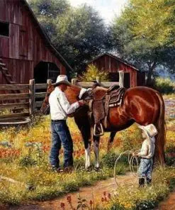 Cowboy And Son Paint By Numbers