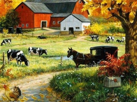 Farm Scene Paint By Numbers