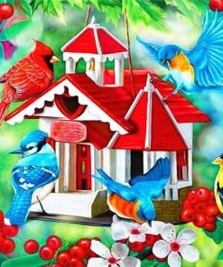 Spring Garden Birds Paint By Numbers