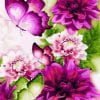 Purple Butterflies On Flowers Paint By Numbers