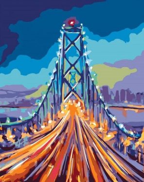Golden Gate Bridge Art Paint By Numbers - Numeral Paint Kit