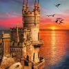 Swallows Nest Castle At Sunset Paint By Numbers