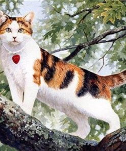 Cat On A Tree Paint By Numbers
