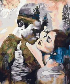 Abstract Forest Couple Paint By Numbers
