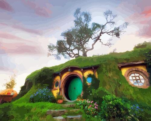 Hobbit House - Paint By Numbers - Paint by numbers for adult