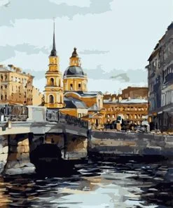 Barcelona River Cities Paint By Numbers