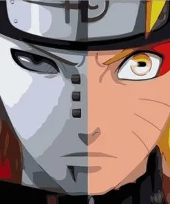 Half Paine Half Naruto paint by numbers