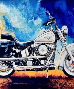 Harley Motorcycle paint by numbers