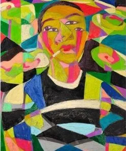 Abstract Woman Smoking Paint By Numbers