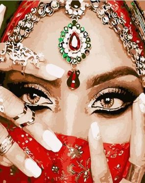 Indian Beauty paint by numbers