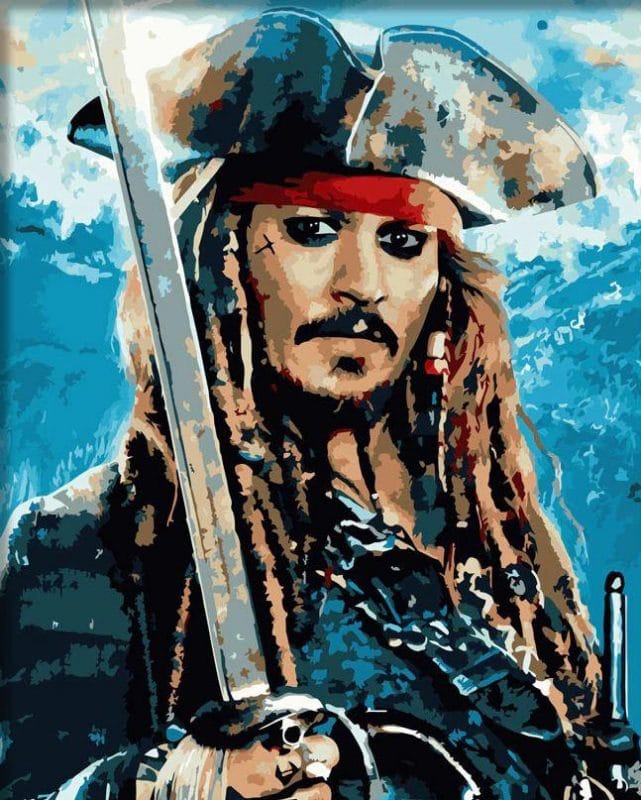 Jack Sparrow Paint By Numbers - Numeral Paint Kit