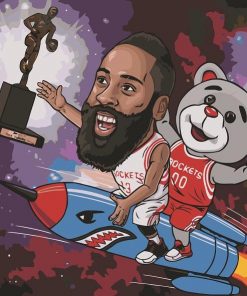 James Harden Animated paint by numbers