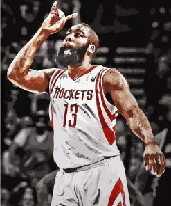James Harden paint by numbers