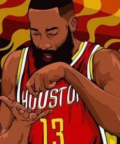 James Harden paint by numbers