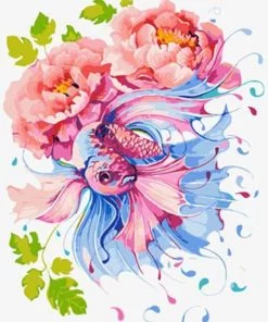 Siamese Fighting Fish Paint By Numbers