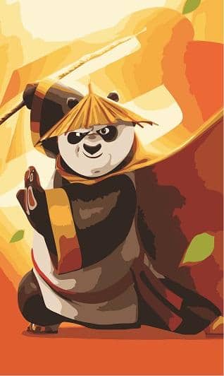 Kung Fu Panda II paint by numbers