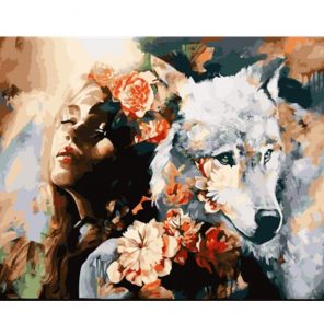Lady Wolf paint by numbers
